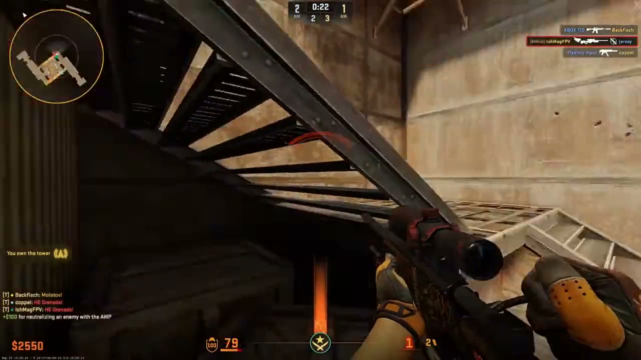 Counter-Strike 2 first-person gameplay highlight on the homepage hero